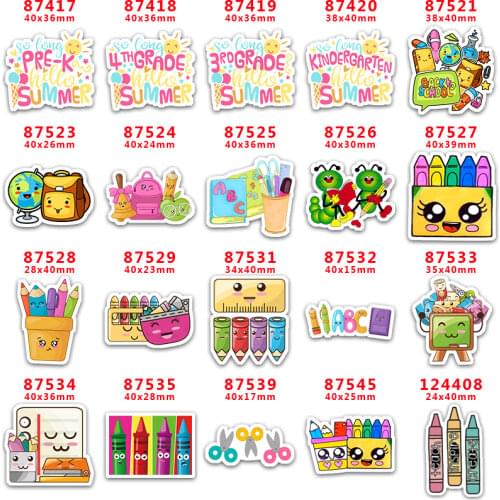 30pcs/Lot Custom-Made Printed Planar Resin for Hair Bows PR87417