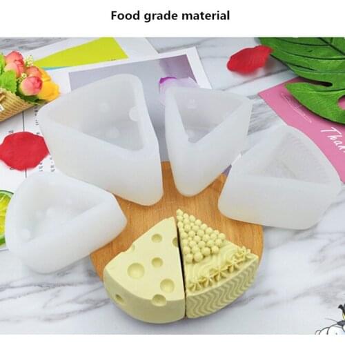 50pcs Food grade material Cartoon Cheese chape Cake Mould Silicone Cake Mold Maker Ice Tray Jelly Moulds Fashion Cake tools