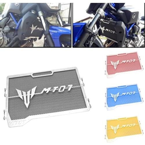 Motorcycle Accessories Aluminum Radiator Grille Grill Protective Guard Cover For Yamaha MT-07 FZ-07 2014-2018