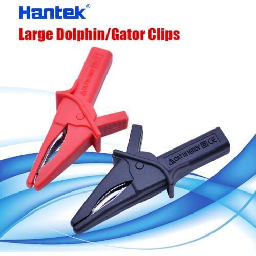 Gator Clips Fitting of DSO3064 (HT18A) Large Dolphin Gator Clip for Oscilloscope Red + Black Oscilloscope Accessory