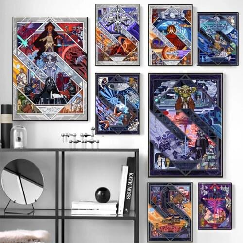 5D Diamond Painting Disney Star Wars Anime Posters The Force Awakens Movie Wall Art Pictures for Living Kid Home Decoration