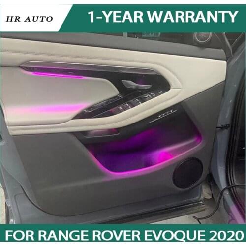 Car LCD panel screen control 10 colors Inter door Ambient light fit for Range rover Evoque 2020 Ambient Light