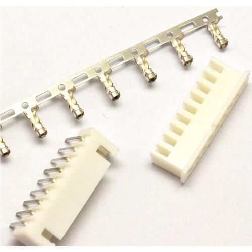 Free shipping 50Sets/Kit XH2.54-9P 9Pin Curved needle spacing 2.54mm connectors Male and Female Plug + terminals