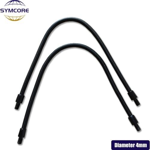 M4 black hose microphone positioning hose outer M4 metal stereotyped gooseneck snake tube 100/200/300/400mm