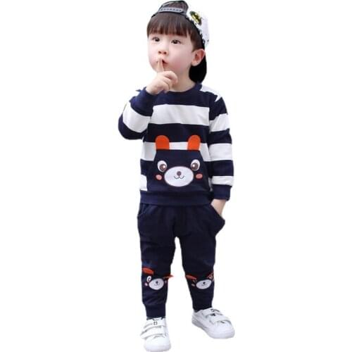 Childrens Suit Spring and Autumn Kids Long Sleeve Sweater Shirt+pant Two-piece Boy Baby Coat 1-5 Years Old Toddler Girl Pajamas