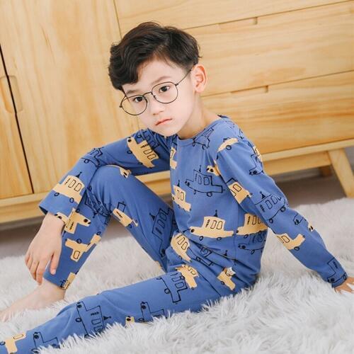 Siddons kids pajamas suits made of pure cotton soft and ventilate pyjamas for boys no pilling no fading sleepwear in fashion