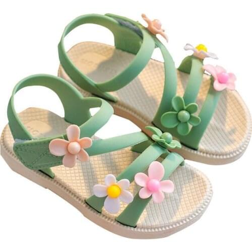 Childrens Fairy sandals 2021 new net Red Princess anti slip soft sole childrens shoes