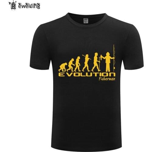 Evolution of A Fisherman Funny T Shirt Men Cotton Short Sleeve Tshirt Streetwear Fitness T-Shirt for Men Women Tops Tees Gift