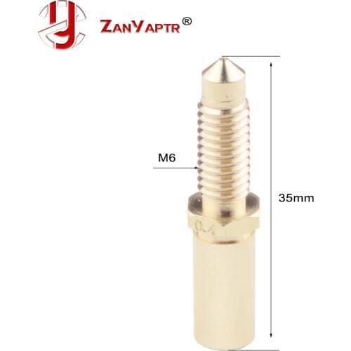 Integrated Nozzle For Kraken with Throat 0.2 0.4 0.8mm Bore 4.1mm For Chimera 3D Printer Brass Nozzle Extruder Head