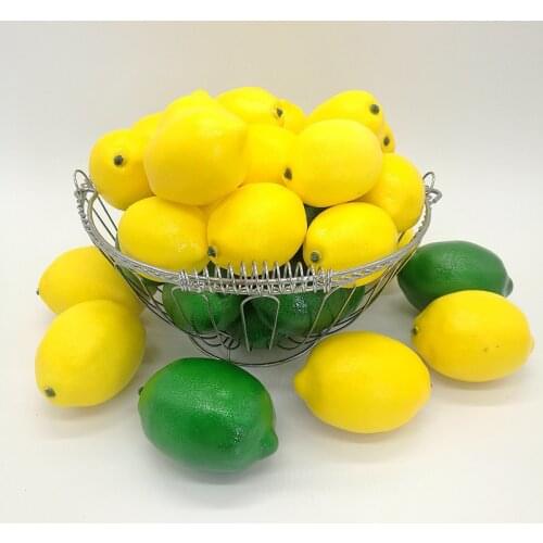 10pcs Artificial Foam Lemon Home Decor with Fake Lemon Lifelike Normal Size Simulation Lemon Kitchen Party Christmas Decoration