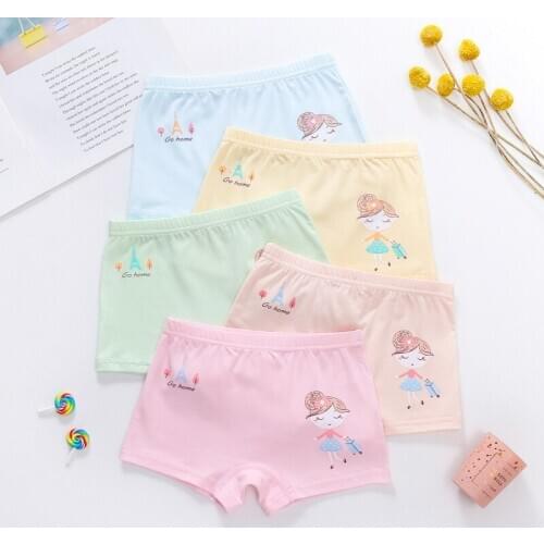 Hot sales Girl underwear Free shipping new arrived kids character boxer short children panties 5pcs/lot 2-11year students