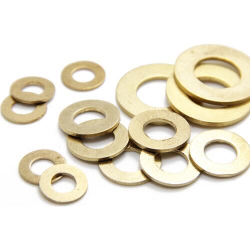 100Pcs M3 M4 M5 M6 Meson Pad Copper Sheet Metal Collar Brass Flat Washer