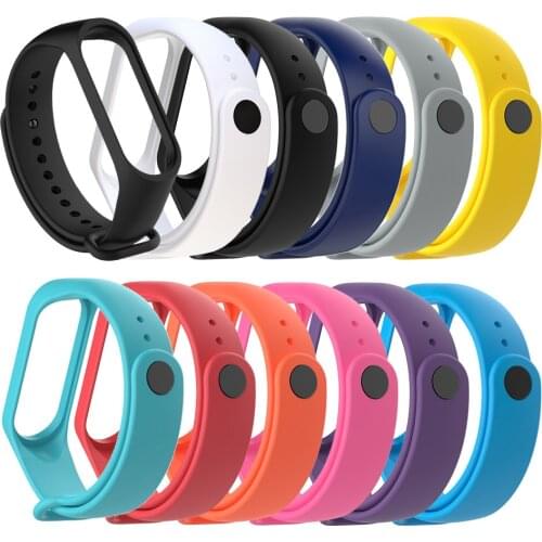 Wrist Strap For Xiaomi Mi Band 4/3 Small Soft TPE Silicone Replacement Wristband Fashion solid color Wriststrap In stock