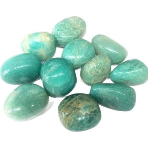 Natural tumbled stones amazonite crystal tumbled stone for decoration