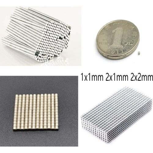 Round small Magnet 1x1 2x1 2x2 mm Neodymium Magnet Permanent NdFeB Super Strong Powerful Magnets 1x1 2x1 2x2