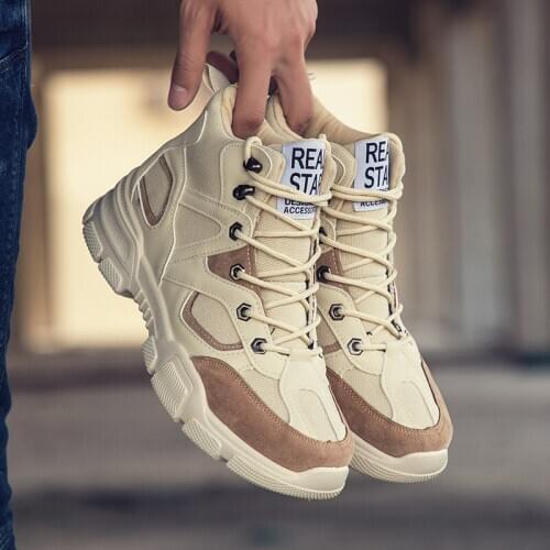 New Outdoor Mens Hiking Shoes Waterproof Breathable Combat Boots Desert Training Sports Shoes Non-slip Hiking Shoes