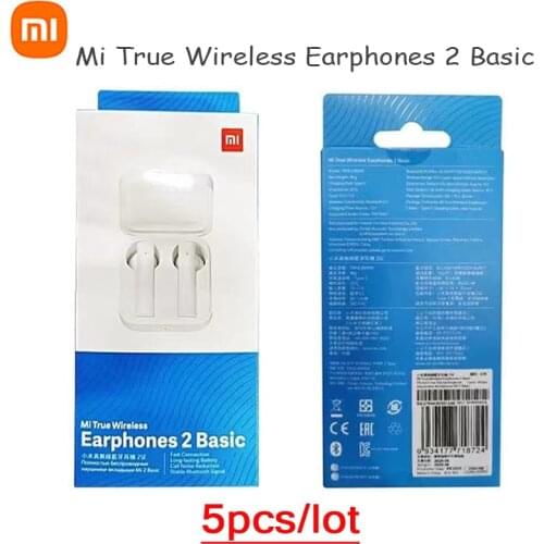 5pcs/lot Original Xiaomi Headset Global Version Mi True Wireless Earphone 2 Basic AirDots Pro Mi Air2SE Sports Bass Smmart Touch