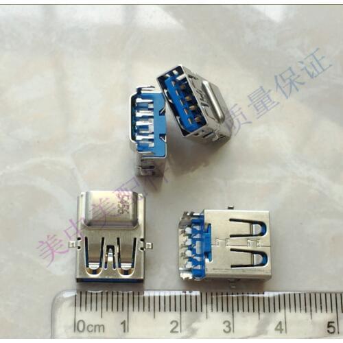 Original laptop USB base 9p 9-pin countersunk board tongue in the lower blue rubber core 90 degree pin