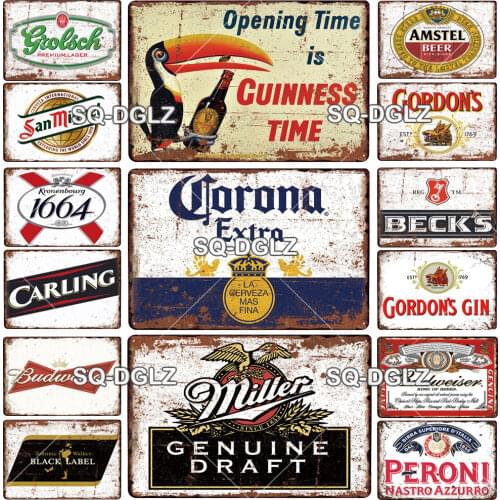 Beer Metal Sign Vintage Plaque Tin Sign Wall Decor For Bar Pub Man Cave Crafts Retro Cafe Poster Custom Wholesale