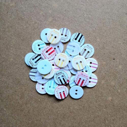Resin Sewing Buttons Scrapbooking Round Two Holes 12mm Dia. 50 PCs Shirt Button Costura Botones decorate bottoni botoes