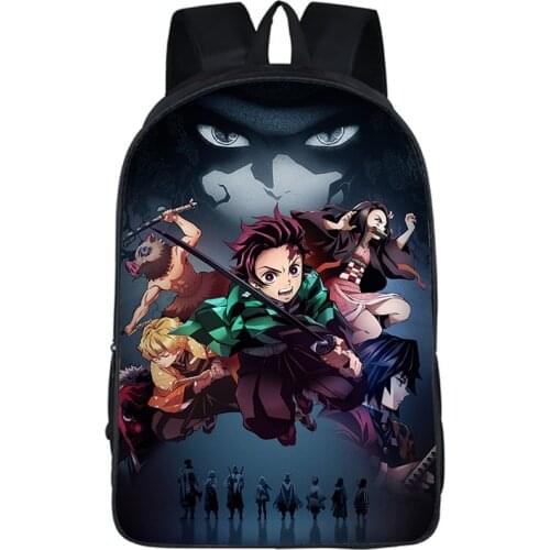 Demon Slayer Kimetsu no Yaiba Cosplay Backpack Cartoon School Shoulder Bag Teentage Laptop Travle Rucksack Gift