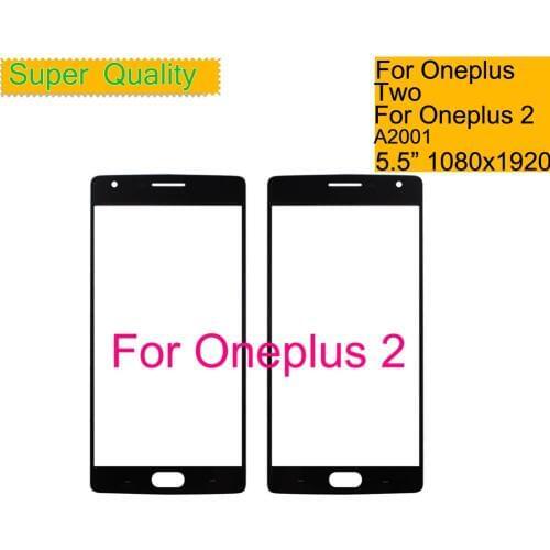 10Pcs/lot Touchscreen For Oneplus TWO Oneplus 2 One A2001 Touch Screen Panel Front Outer Glass Lens NO LCD 5.5" Oneplus2 1+2