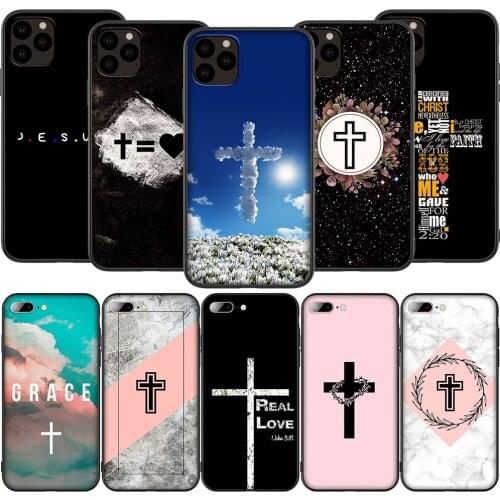 Lavaza K74 Jesus Cross Silicone Soft Case for iPhone 12 Mini 11 Pro XS Max XR X 8 7 6 6S Plus 5 5S SE 2020