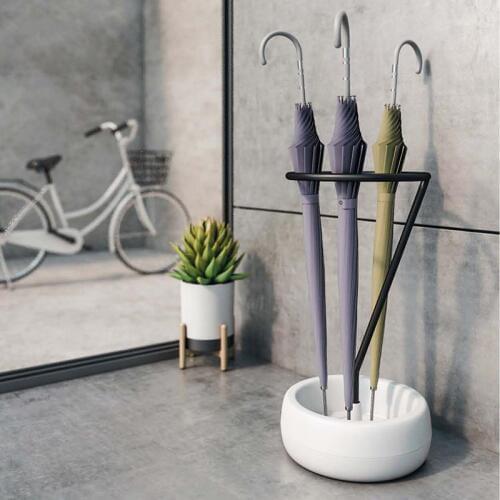 Umbrella Storage Rack Umbrella Stand Lobby Home Creative Floor Stand Nordic iron PP umbrella drain rack CL101516 Storage shelf