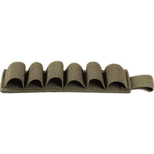 Tactical Hook Loop 6 Rounds hunting molle pouch Insert Strip Paper with Rear Sticker for 12 Gauge