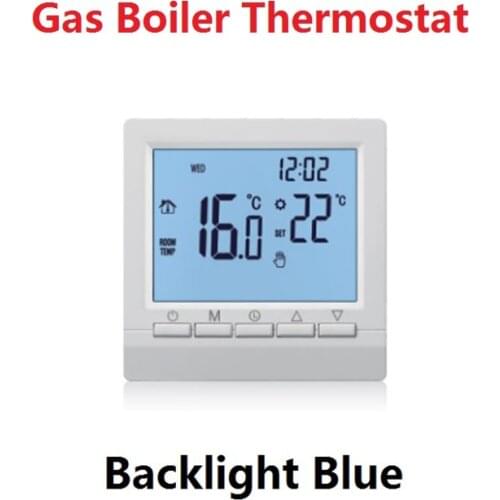 MINCO HEAT ME83 Blue Water Floor Heating Thermostat for Gas Boiler LCD Screen Temperature Controller