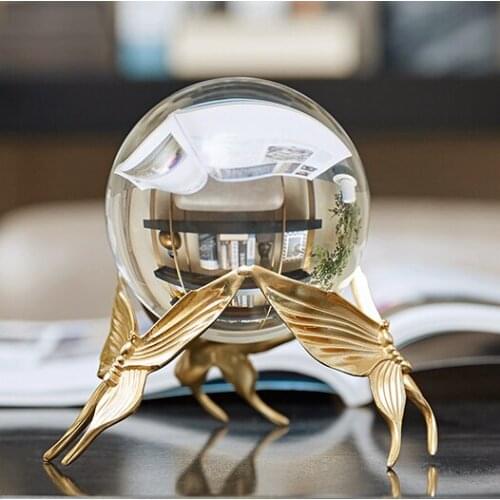 European-style Crystal Ball Ornaments Butterfly Home Decorations Living Room Office TV Cabinet Entrance Wine Cabinet Furnishings