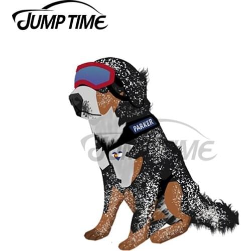 JumpTime 13 x 3.5cm Parker the Loveland Ski Dog Personality Vinyl Car Sticker Windows Motorcycle Waterproof VAN Decor Decal
