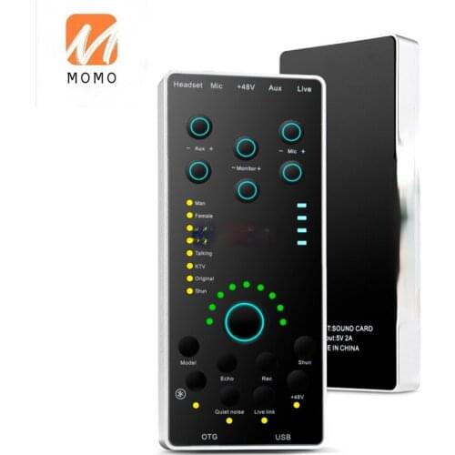 48V phantom BT USB sound card studio recording for computer live broadcast anchor K singing