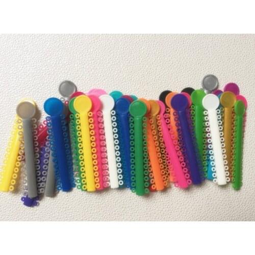 1Pack = 40Pcs Dental Ligature Ties Orthodontics Elastic Multi Color Rubber Bands For Health Teeth Tools