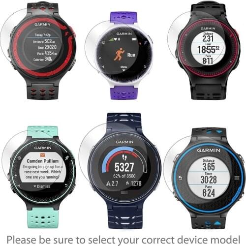 100PCS Tempered Glass For Garmin Forerunner 245 Round Smart Watch Screen Protector Forerunner 645 Fenix 5s Protective Film