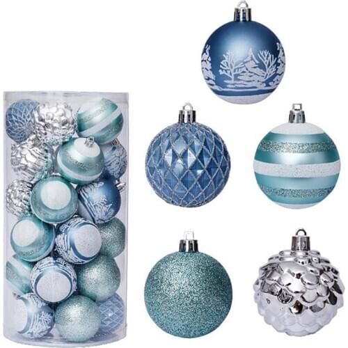 30Pcs 60mm Christmas Xmas Tree Ball Home Decor Hanging Ornament Bauble Hanging Home Party Ornament Decor