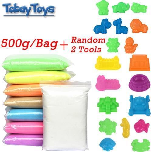 500g/bag Colorful Kine Dynamic Creative Sand Children Educational Magic Playdough DIY Learning Sand Toys For Kids