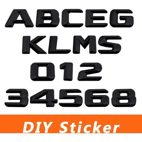 Car Stying Number Letter Sticker DIY Rear Trunk Emblem for Mercedes Benz W203 W204 W210 W211 GLK CLA SLS CLK GLA A180 Decoration