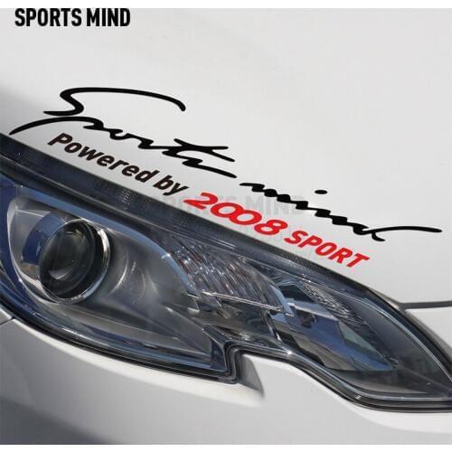 Sports Mind Car-Styling On Car Lamp Eyebrow automobiles Car Sticker Decal For Peugeot 2008 car accessories