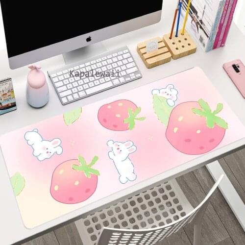 Kawaii Desk Mats Art Cute Mouse Pad Large Gaming Writing Deskpad Gamer Waterproof For Office Computer Keyboard Desk Mat Pads
