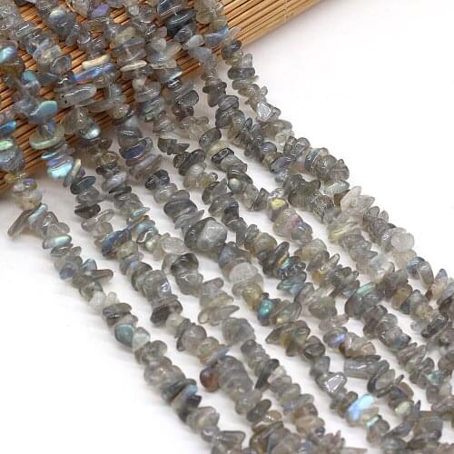 40CM Irregular Freeform Chip Gravel Beads Natural Flash Labradorites Beads For Jewelry Making DIY Necklace Bracelet 3x5-4x6mm