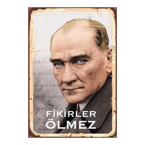 WORLD LEADER MAREŞAL GAZİ MUSTAFA KEMAL ATATÜRK WOODEN RETRO VINTAGE POSTER 30 X 40 SIZE