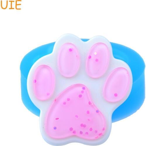 DYL358U 36.7mm Animal Paw Silicone Mold - Dog Paw Mold Fondant DIY Handmade, Cake Decoration, Resin Polymer Clay, Food Safe Mold