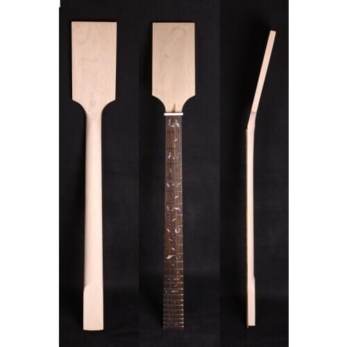 #B2 Electric Bass Guitar Neck 24fret 34 inch Maple+Rose wood Unfinished nut width 42mm heel 65mm