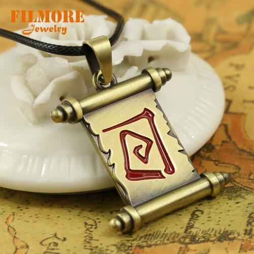 Filmore Game Necklace Gifts Jewelry Dota 2 Cranium Basher Hammer Keychain Metal Transfer Roll Sleeve Chaveiro Keychain