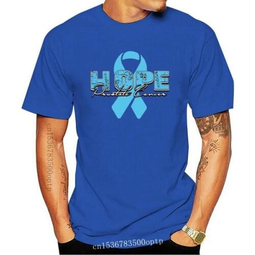 Hope blue ribbon t-shirt Prostate Cancer Awareness month mens tee shirt Cool Casual pride t shirt men Unisex Fashion tshirt
