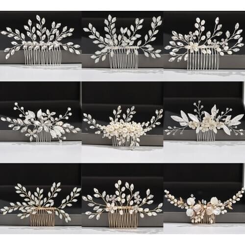 Hair Accessories For Women Hair Comb Clip Wedding Accessories Pearl Rhinestone Bridal Hair Ornament Jewelry Handmade Headpiece