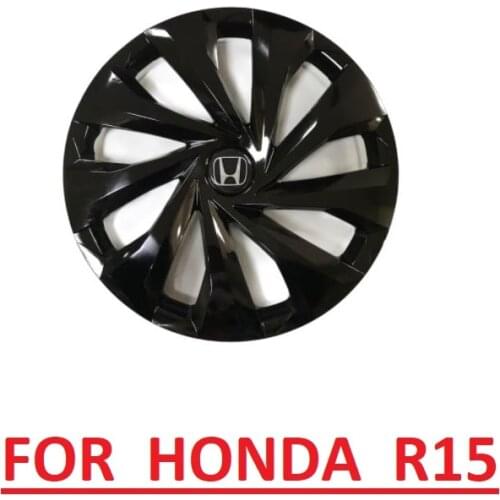 Wheel Rim Cover R15 For Honda Piano Bright Glossy Black Flexible Plastic Caps 15 inch 4pcs/set With Emblem Auto Car Accessories