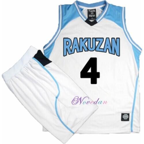Anime Kuroko no Basket Basuke Cosplay Rakuzan School Uniform Akashi Seijuro Basketball Jersey Sportswear T-shirt Costume Set