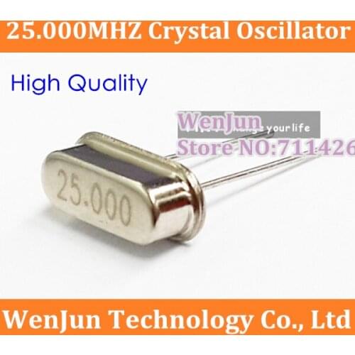 Free Shipping NEW 25.000mhz 25M Crystal oscillator 25mhz Quartz crystal HC-49S Crystal oscillator